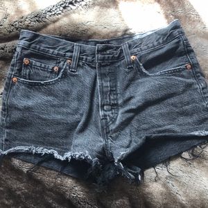 Black High Waisted Levi Shorts